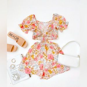 Luca & Grae Scrunched Cut out Romper